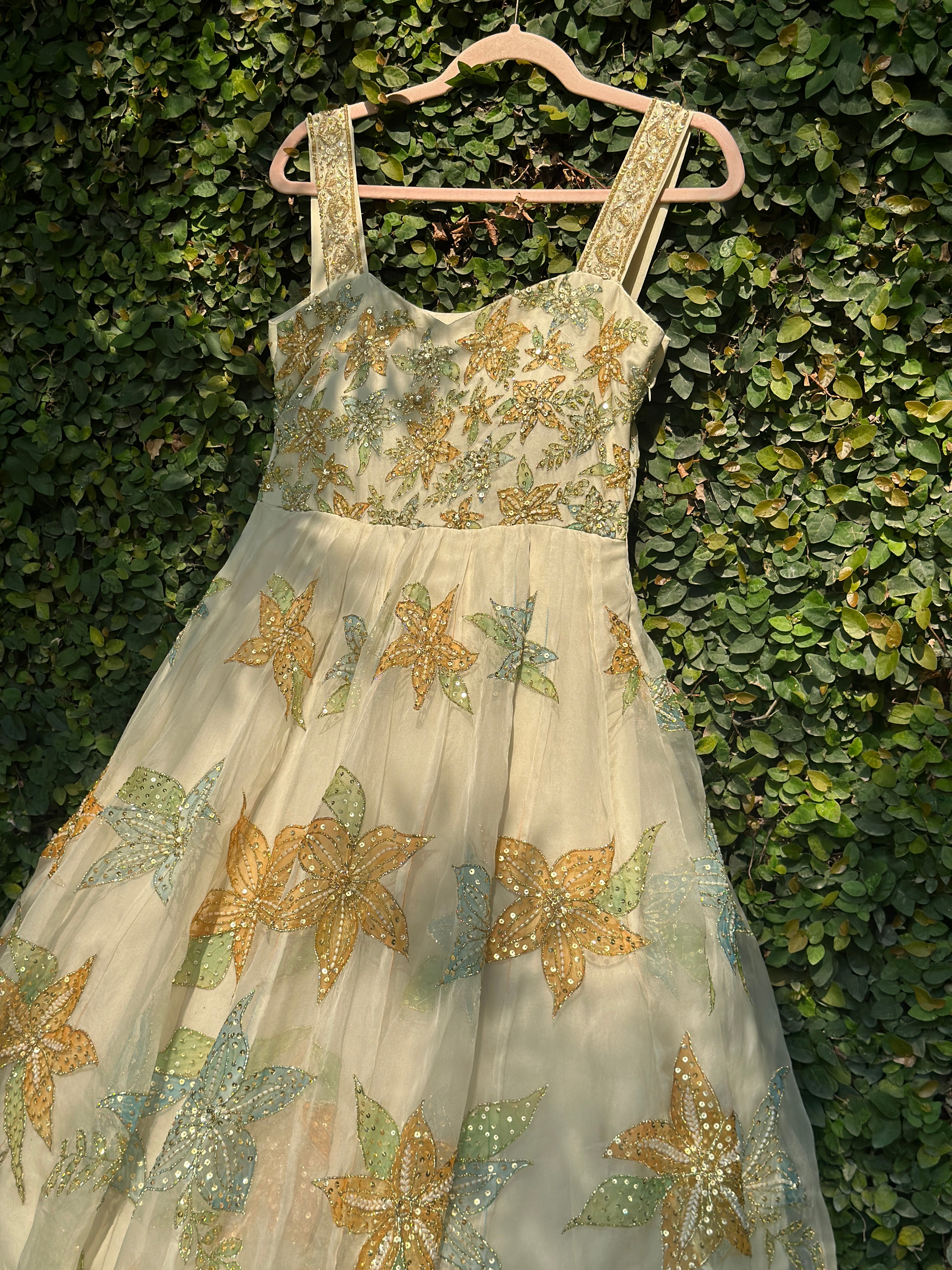 Sera Silkpainted Pure organza dress