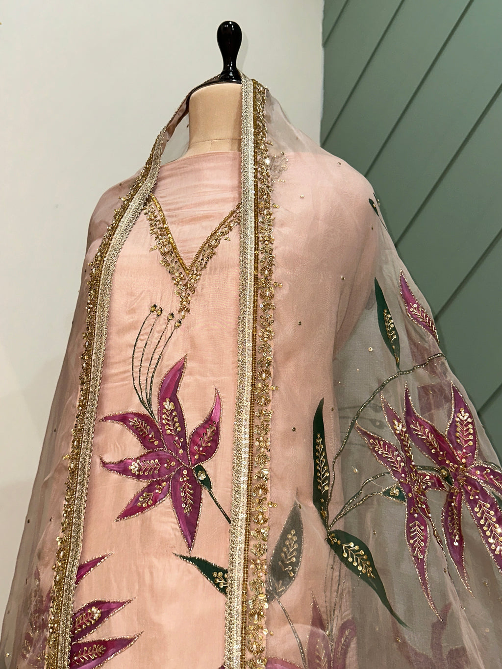 Rooh handpainted 3 piece suit