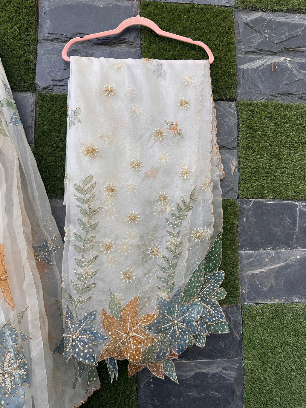 Sera Silkpainted Lehenga and dupatta set