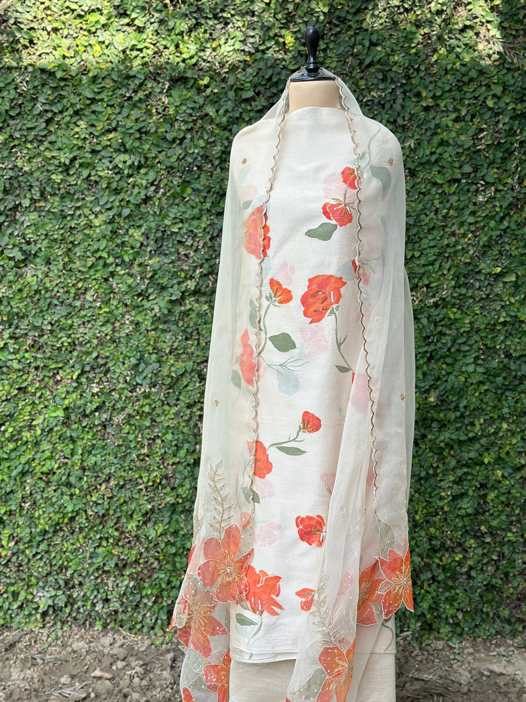 Eliya Chanderi 3 piece unstitched suit