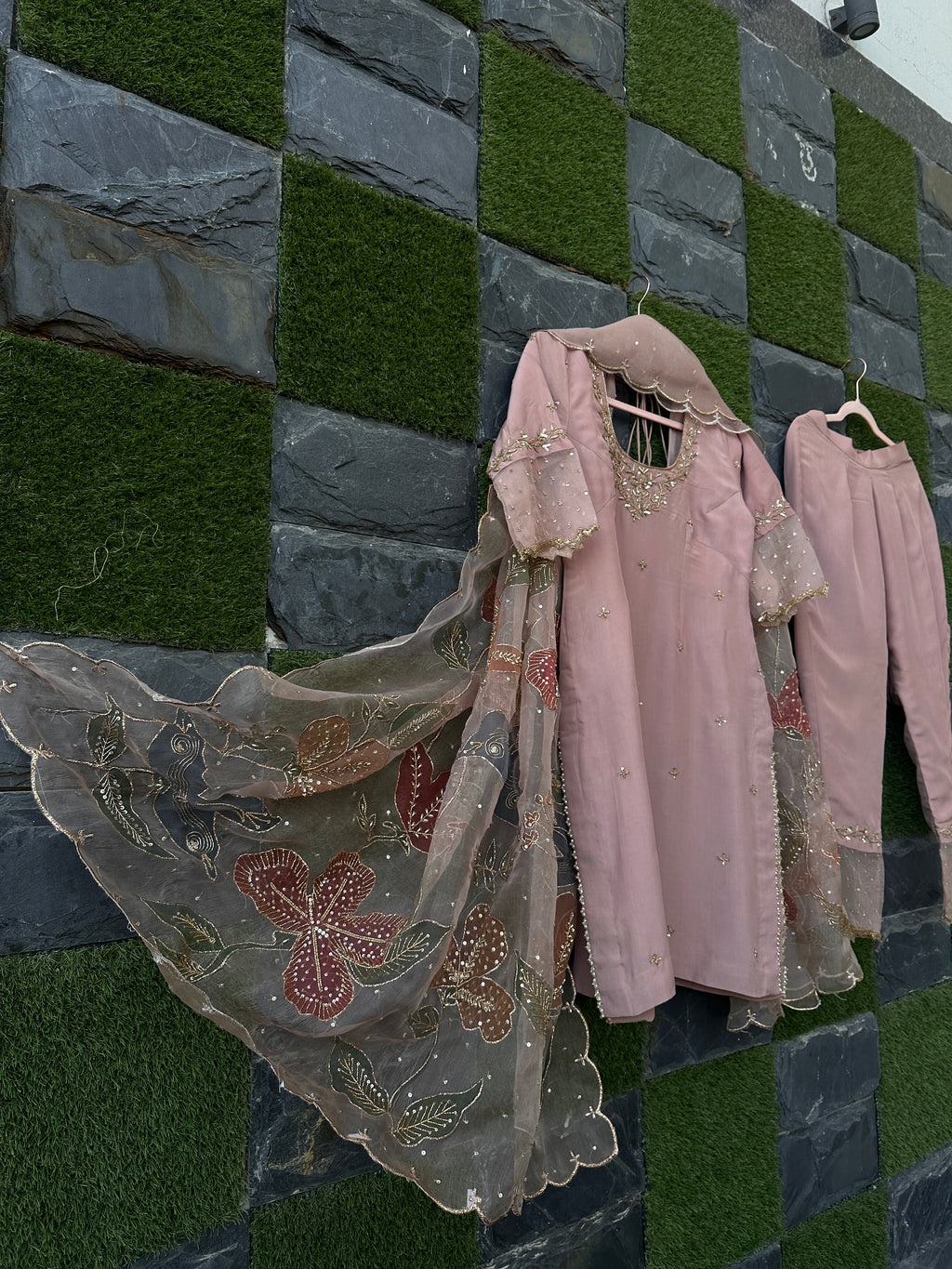 Maeve Silk handpainted suit