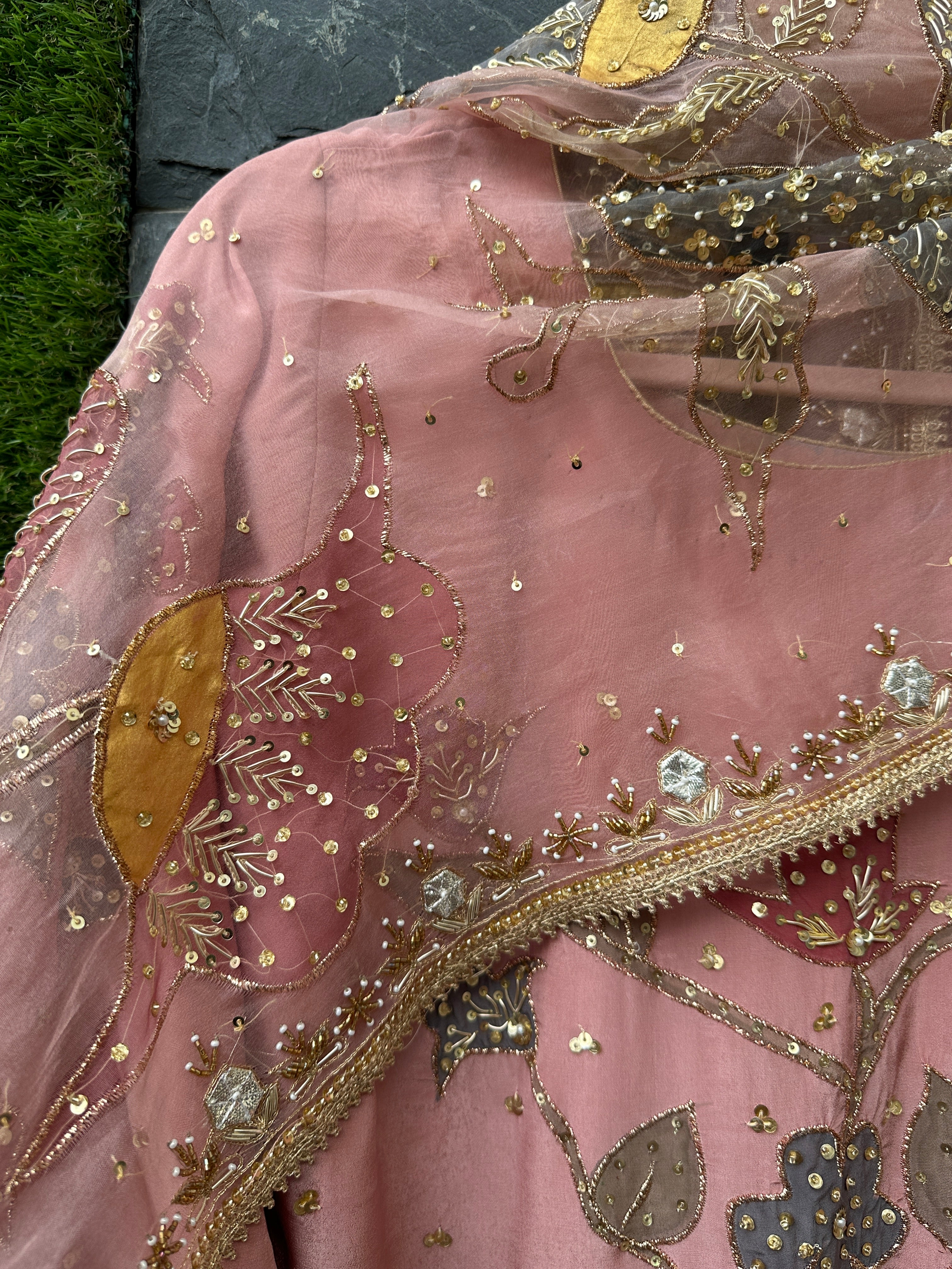 Dusty Rose Silkpainted 3 piece suit