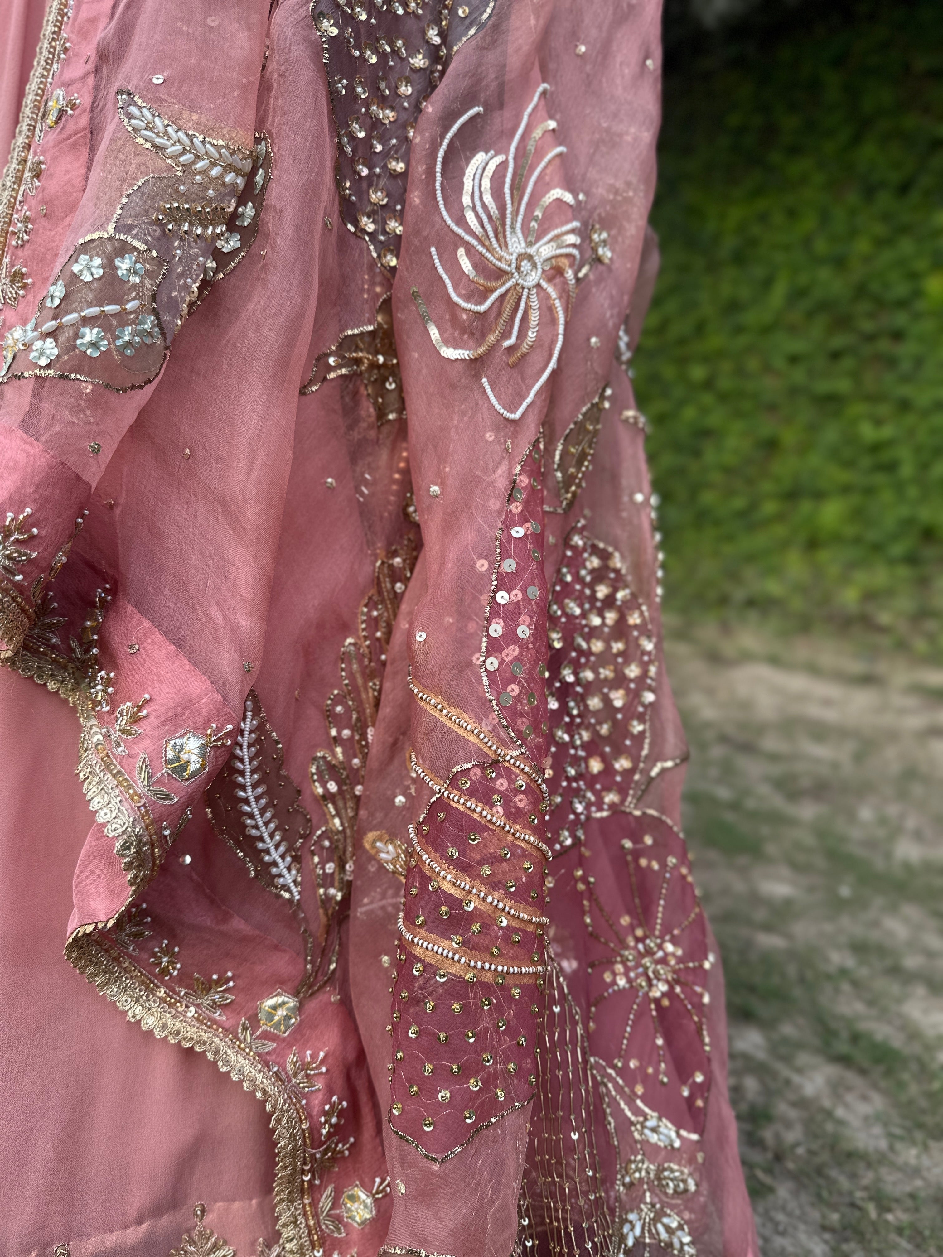 Dusty Rose Lehenga 3 piece set