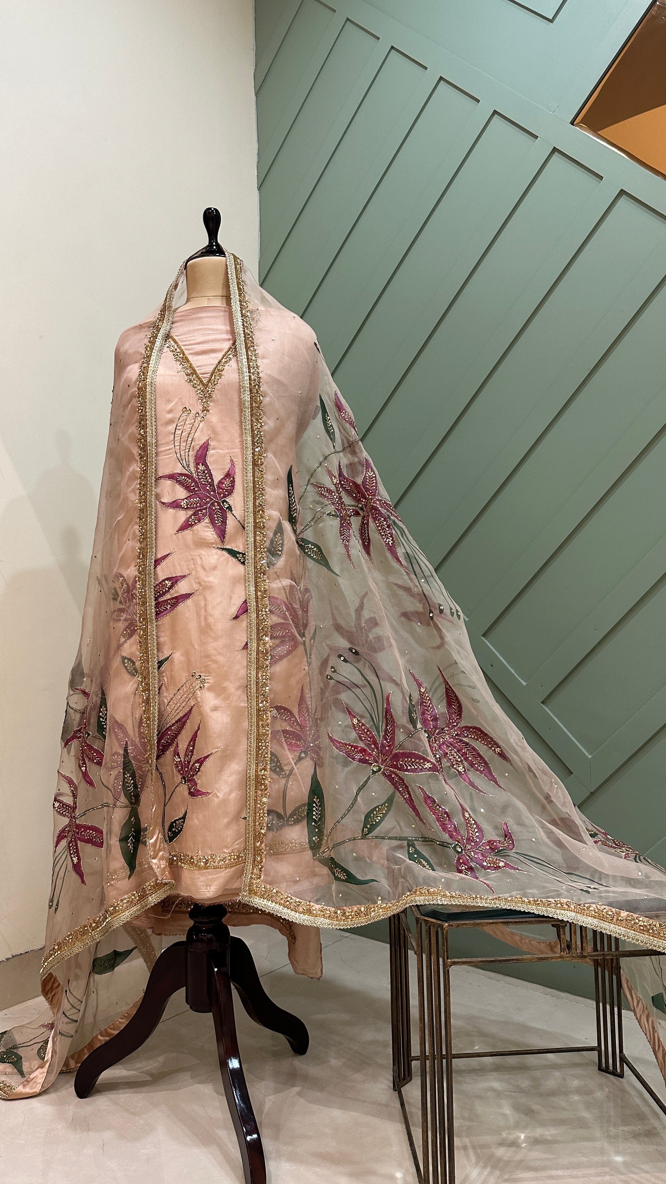 Rooh handpainted 3 piece suit