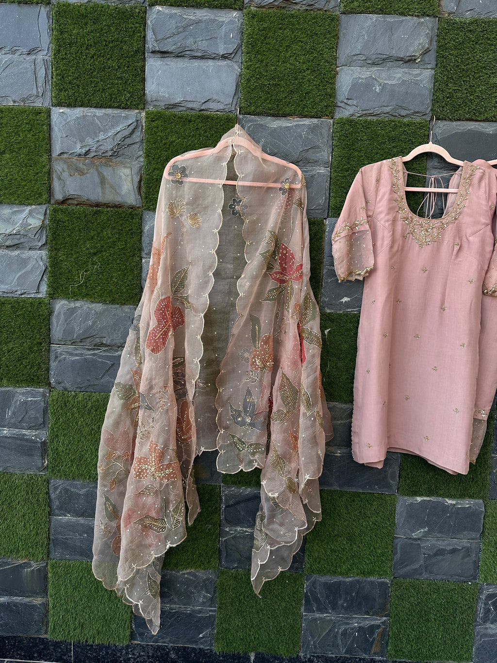 Maeve Silk handpainted suit