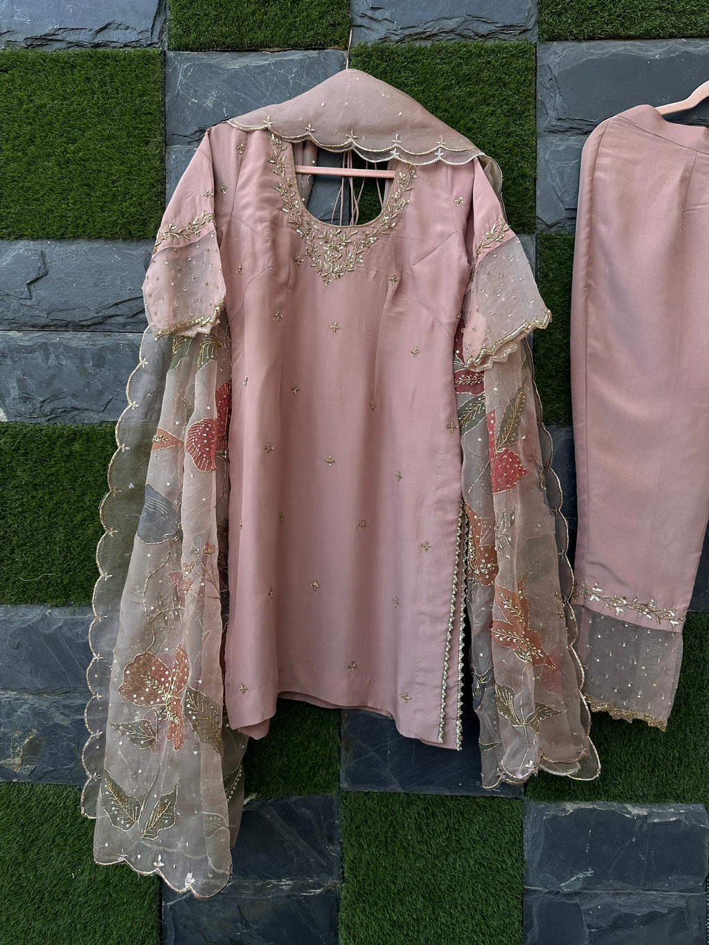 Maeve Silk handpainted suit