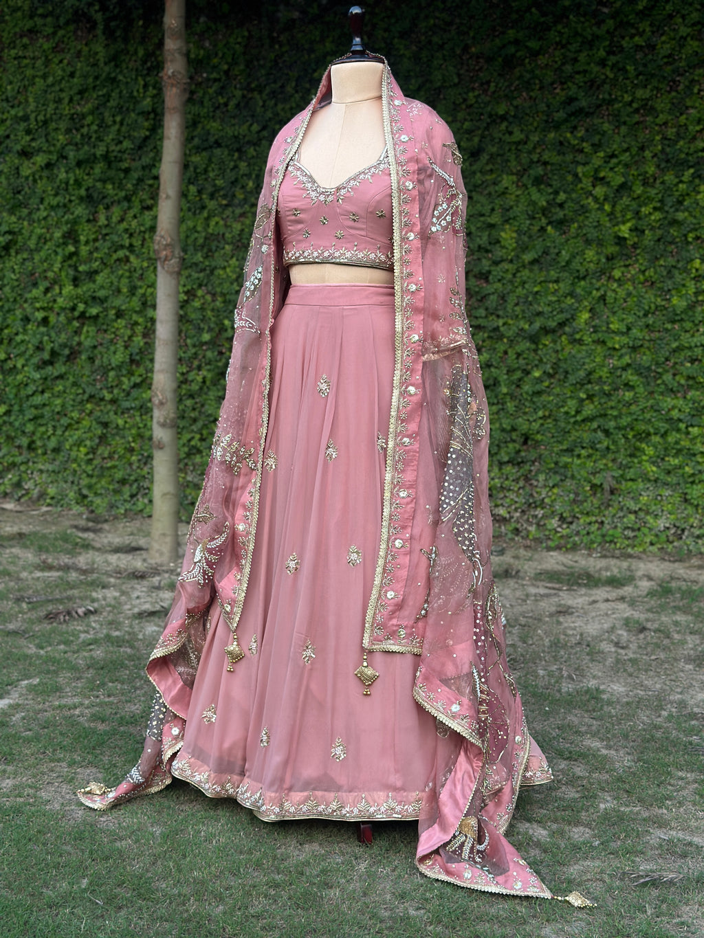 Dusty Rose Lehenga 3 piece set