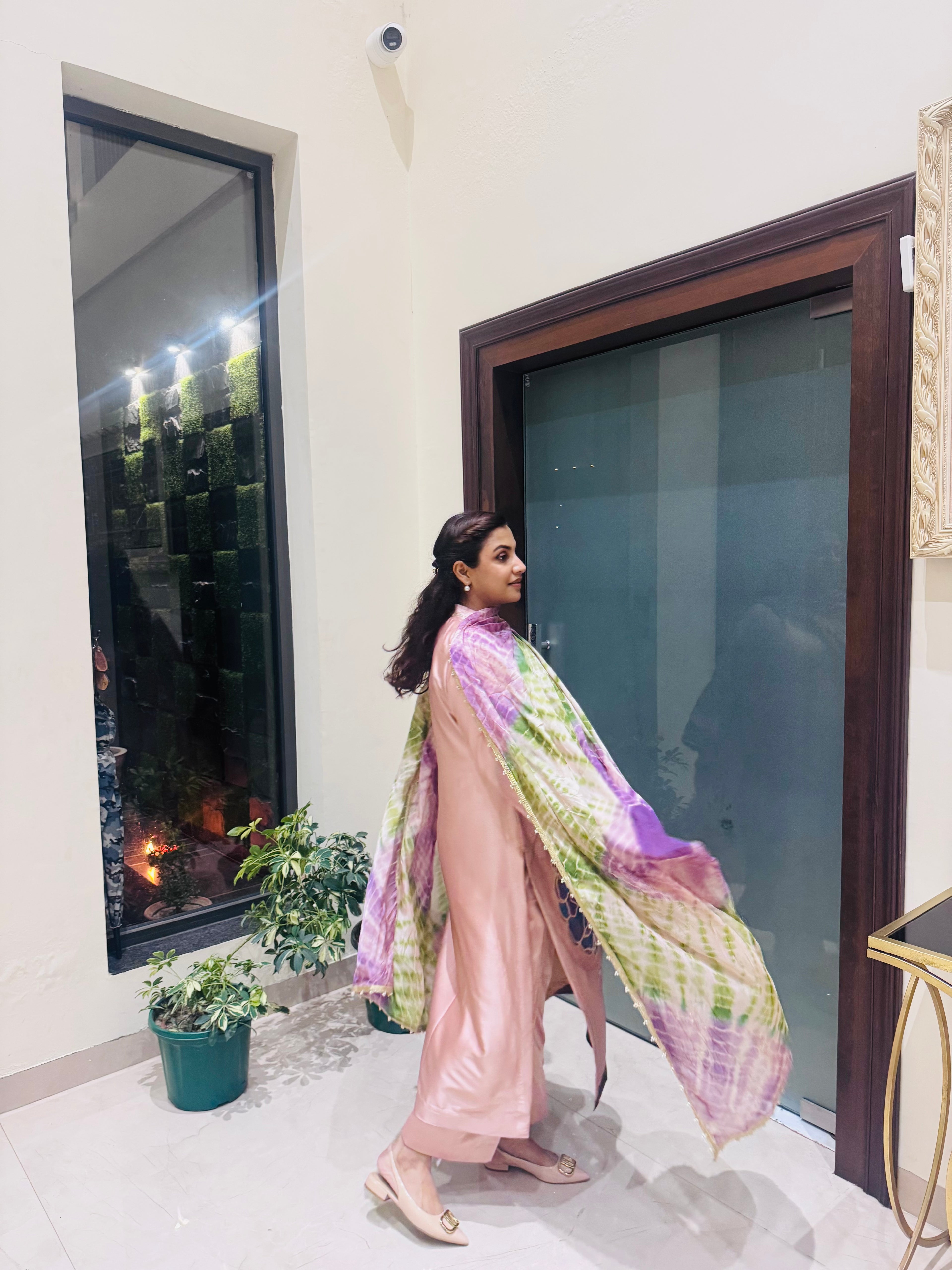 Peonies Blush Satin suit