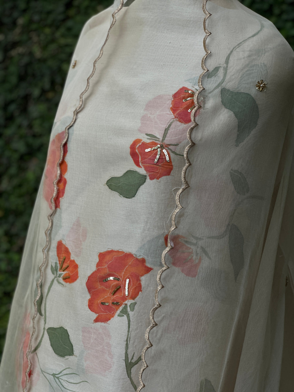 Eliya Chanderi 3 piece unstitched suit