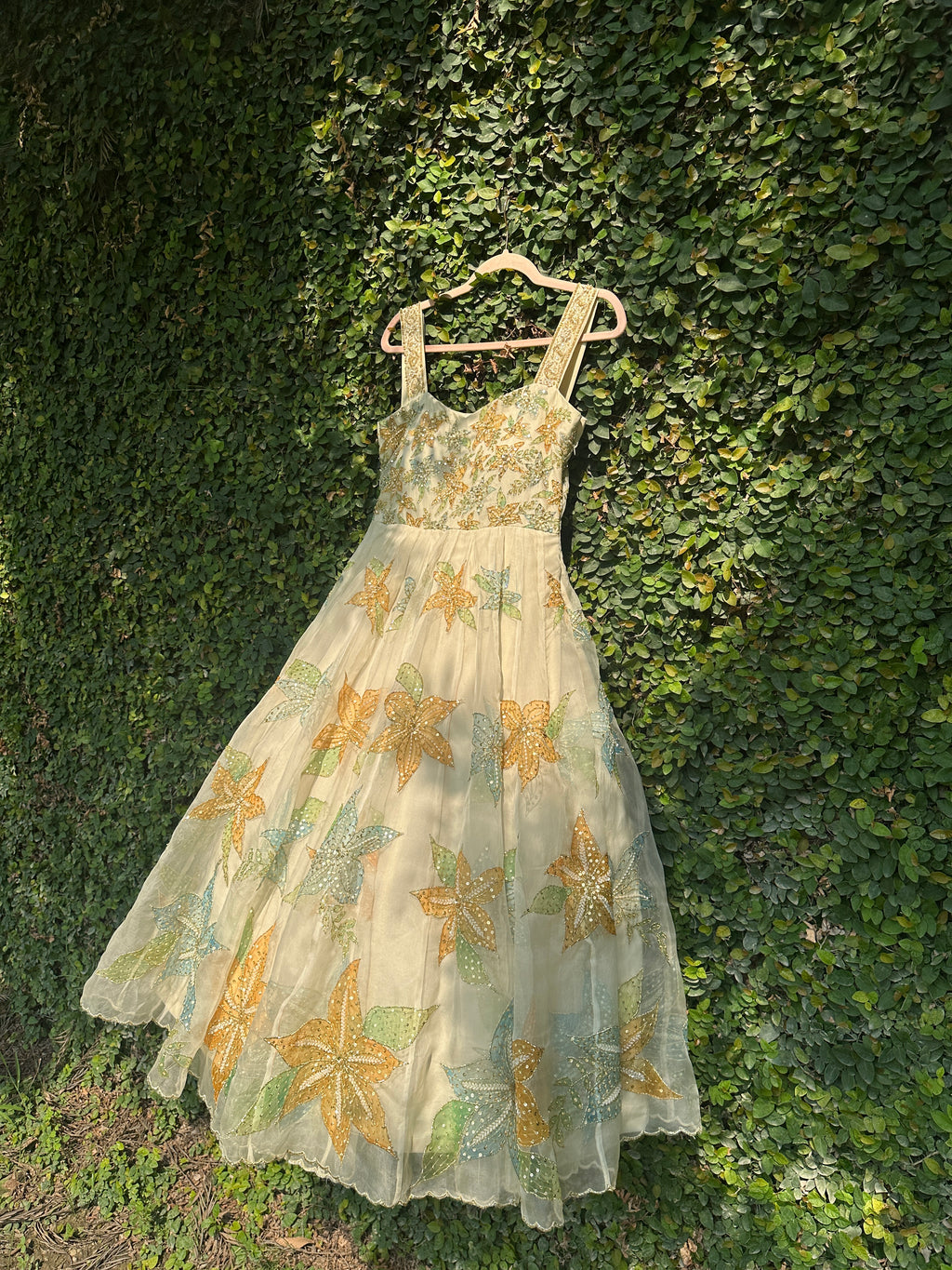 Sera Silkpainted Pure organza dress