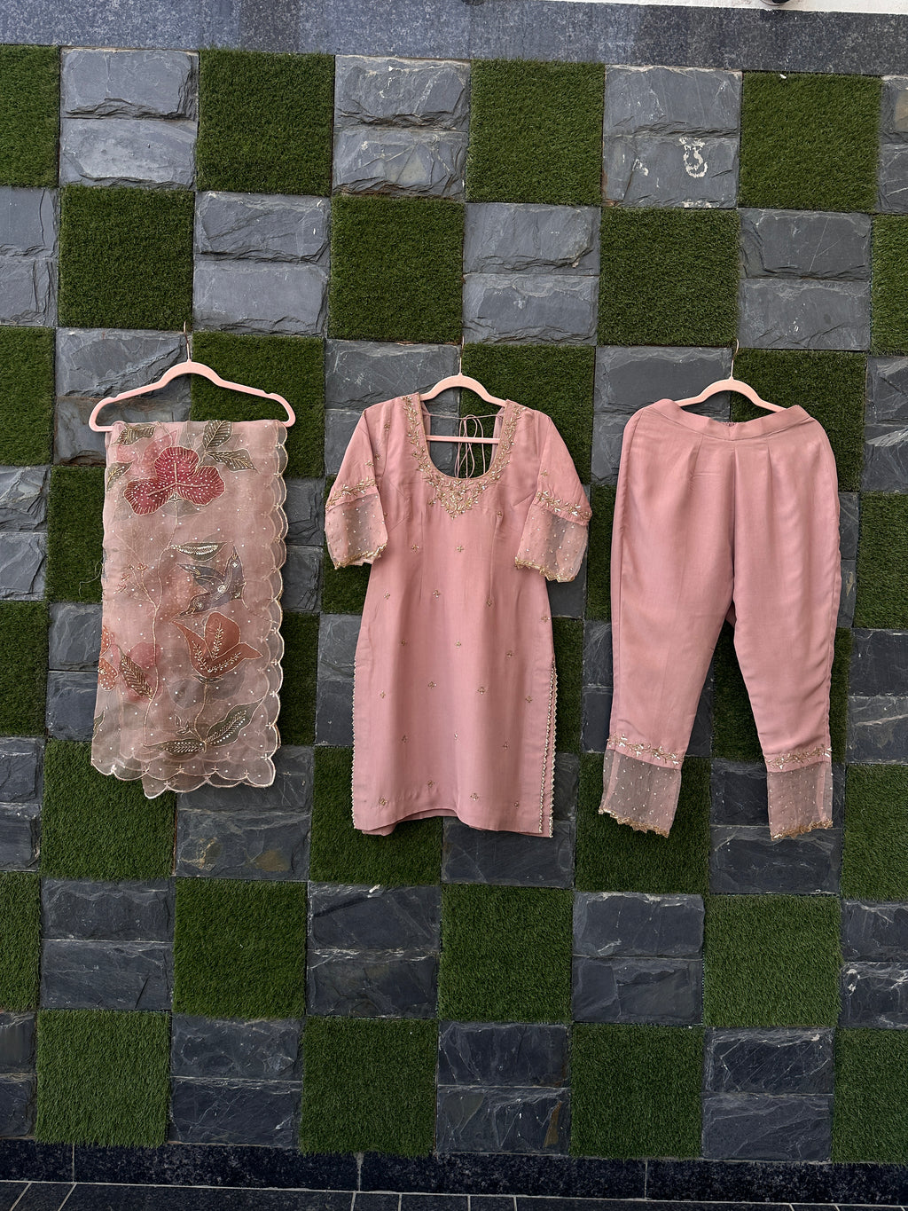 Maeve Silk handpainted suit