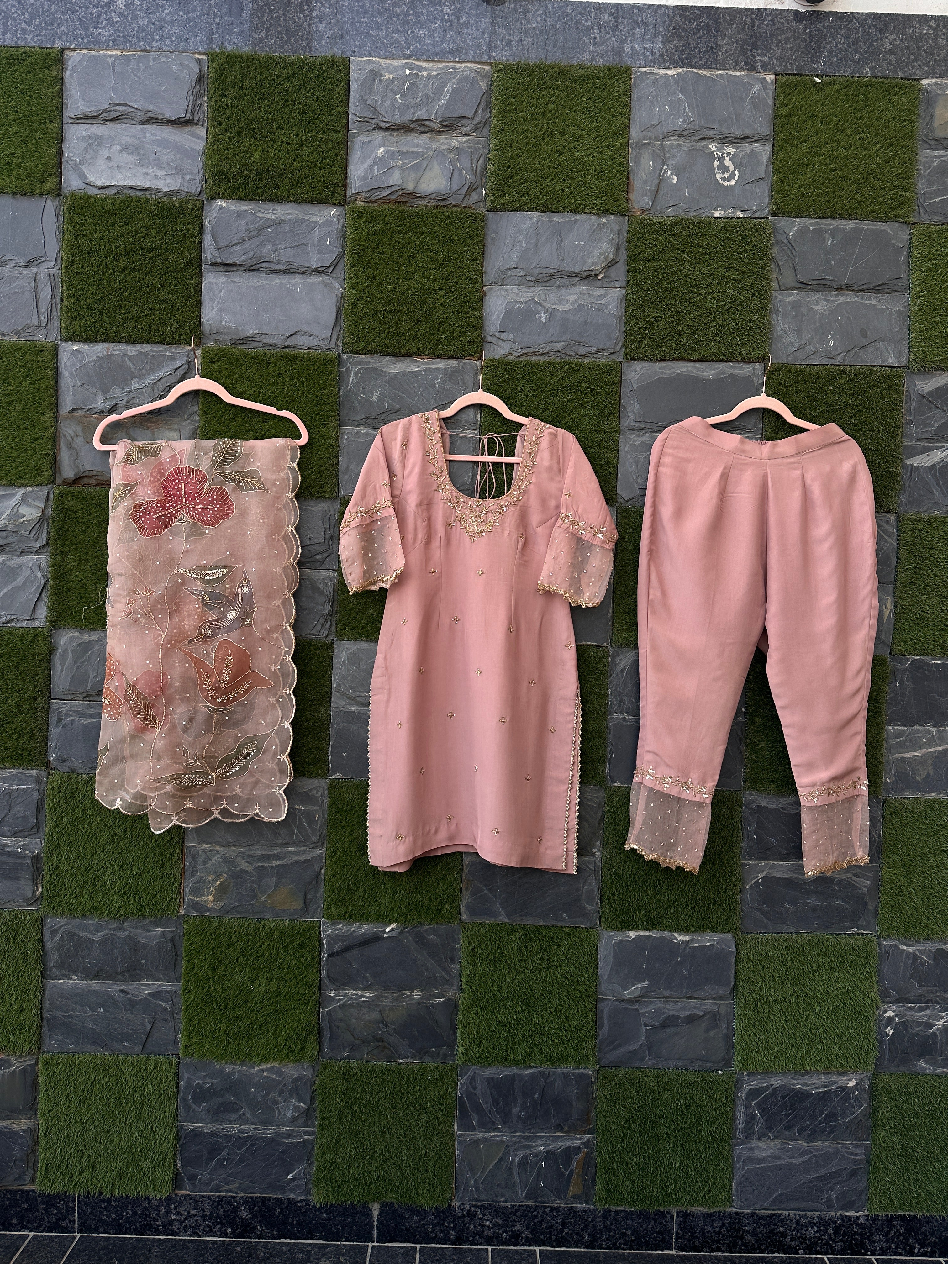 Maeve Silk handpainted suit