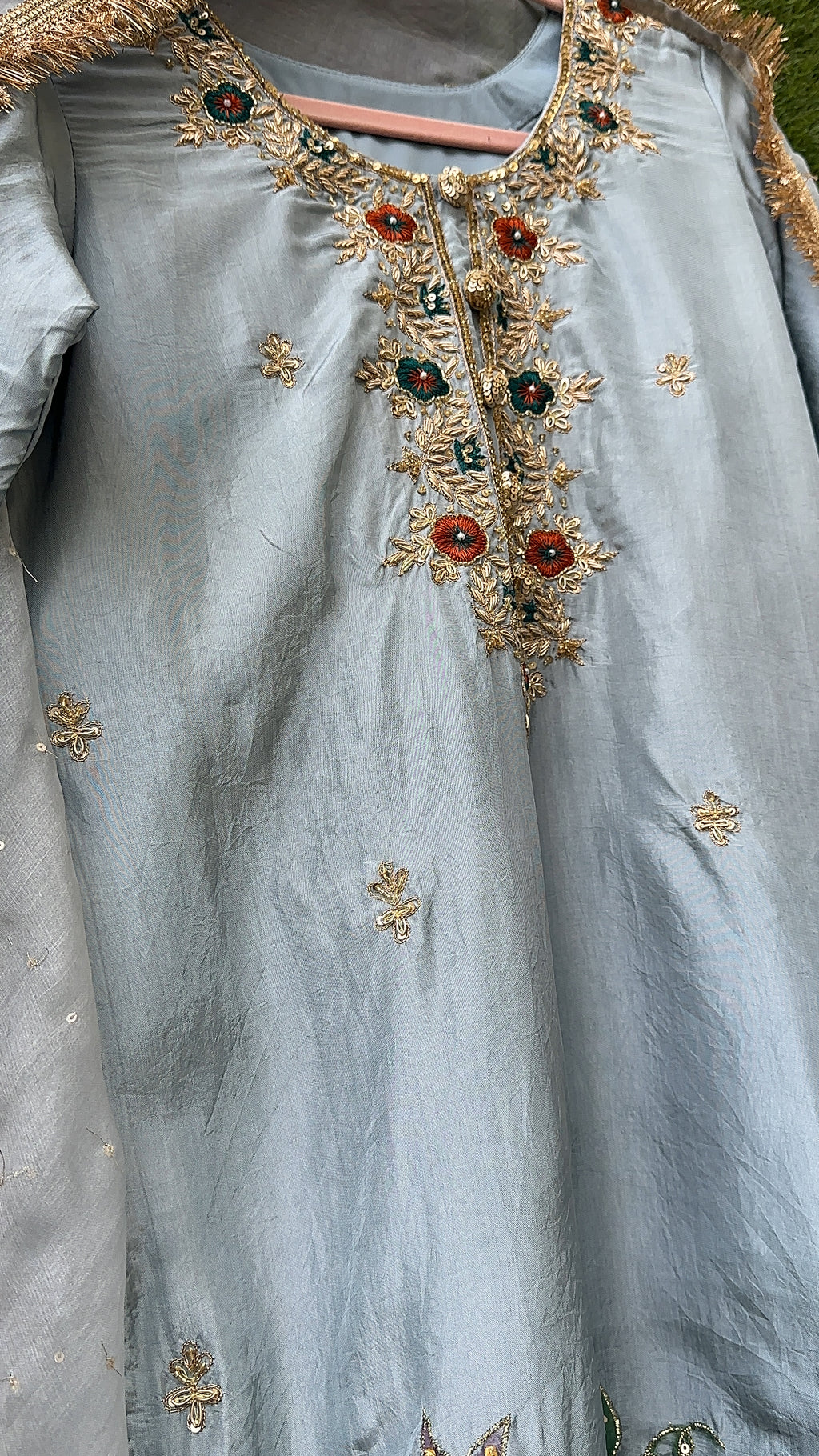 Fiza-e-Bahar Silk Sharara set